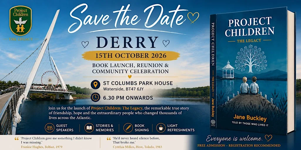 Project Children, The Legacy, Book Launch at St Columbs Park House