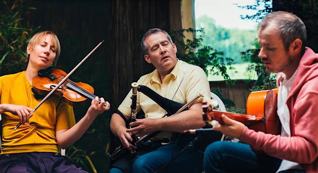 John Walsh (Flamenco guitar), David Power (uilleann pipes) & Marja Gaynor at Hunting Room, Castletown House