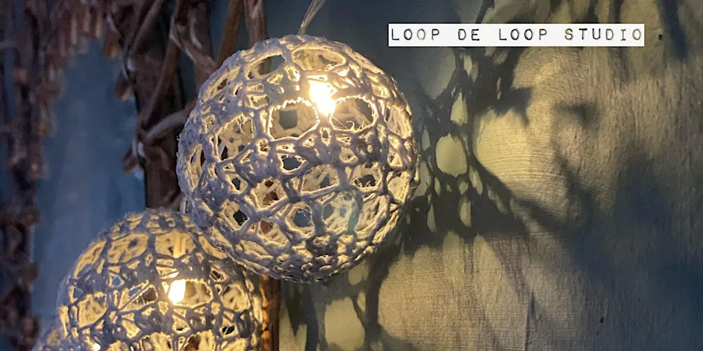 Crochet Globe Fairy Lights @Yarn Etc at Yarn Etc