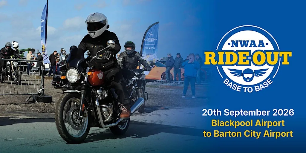 NWAA Ride Out - Base to Base 2026 at Blackpool Airport