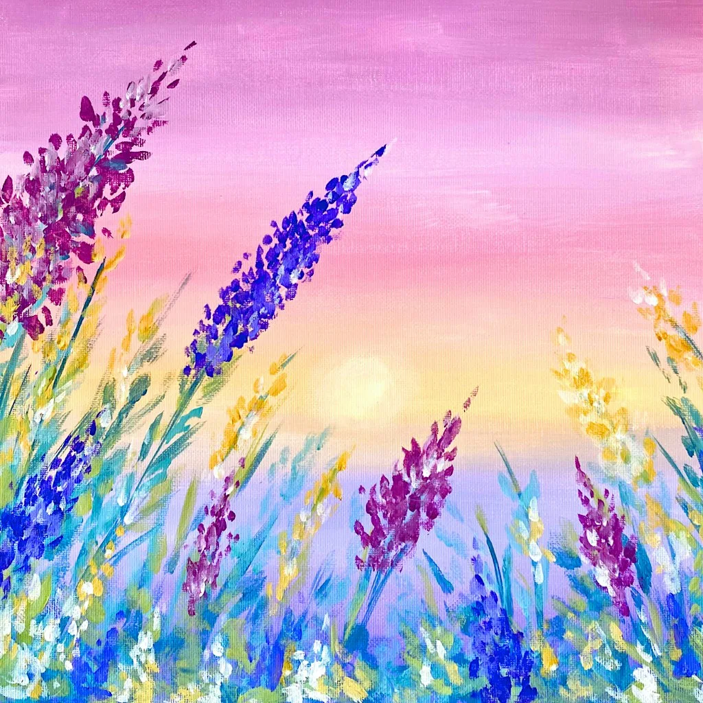 Sip & Paint at the Tobacco Factory, Bristol - "Autumn Meadow" at Tobacco Factory