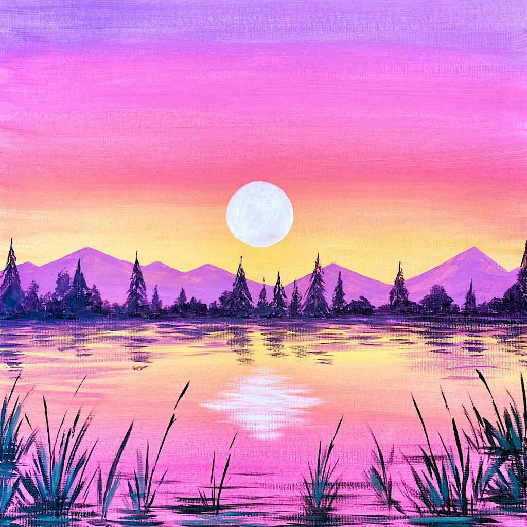 Sip & Paint at Chance & Counters Gloucester Rd, Bristol - "Twilight Waters"