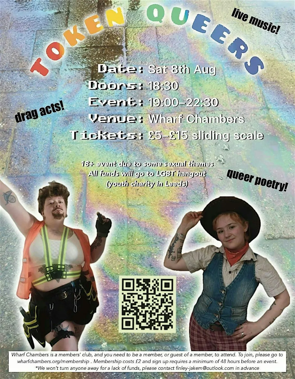 Token Queers- charity night of drag, music and poetry at Wharf Chambers