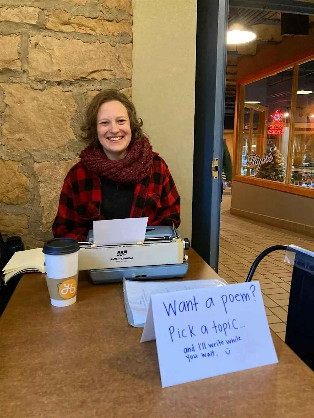 Typewriter Poetry with Molly Ovenden at books on the walls
