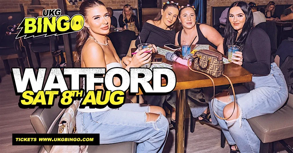 UKG BINGO Sat 8th Aug Watford at The Zoo Watford