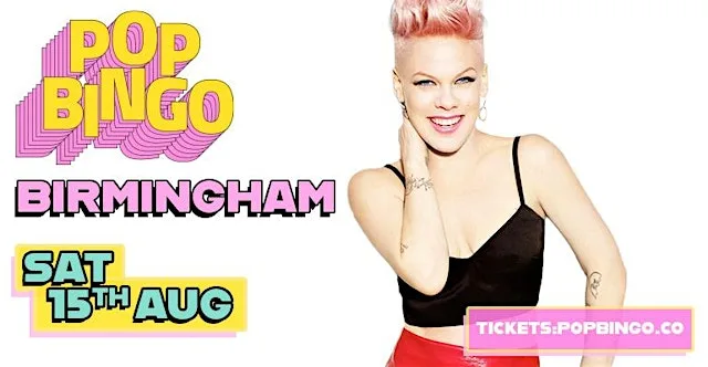POP Bingo Sat 15th August Birmingham at The Rainbow