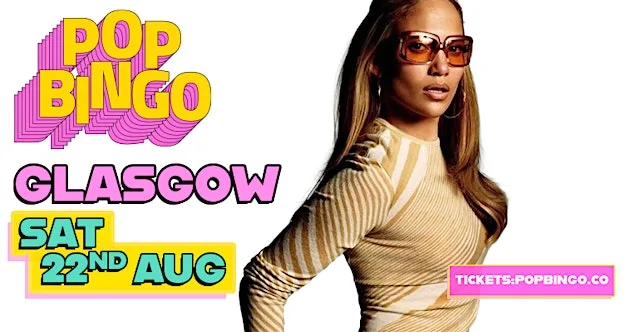 POP Bingo Sat 22nd August Glasgow at Manuka