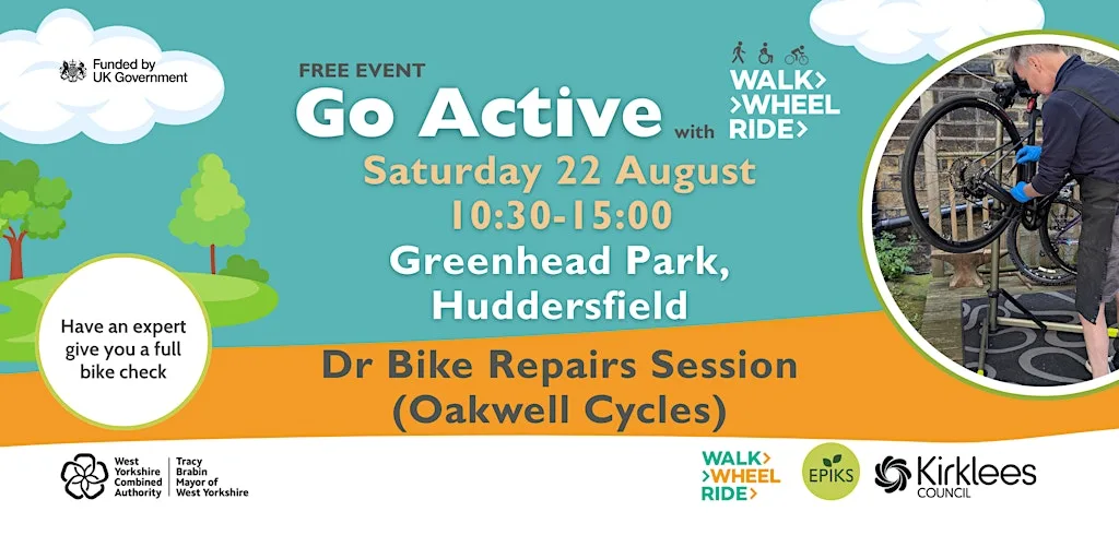 FREE Dr Bike at Go Active Greenhead Park Huddersfield at Greenhead Park