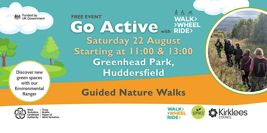 FREE Guided Nature Walk at Go Active Greenhead Park Huddersfield at Greenhead Park