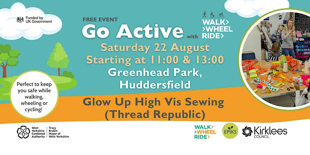 FREE Glow Up! Reflective Embroidery Workshop WWR x Thread Republic at Greenhead Park