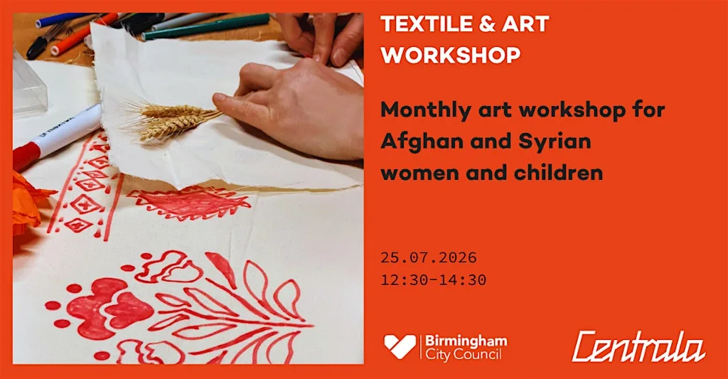 Afghan and Syrian Textile and Art Workshop at Centrala
