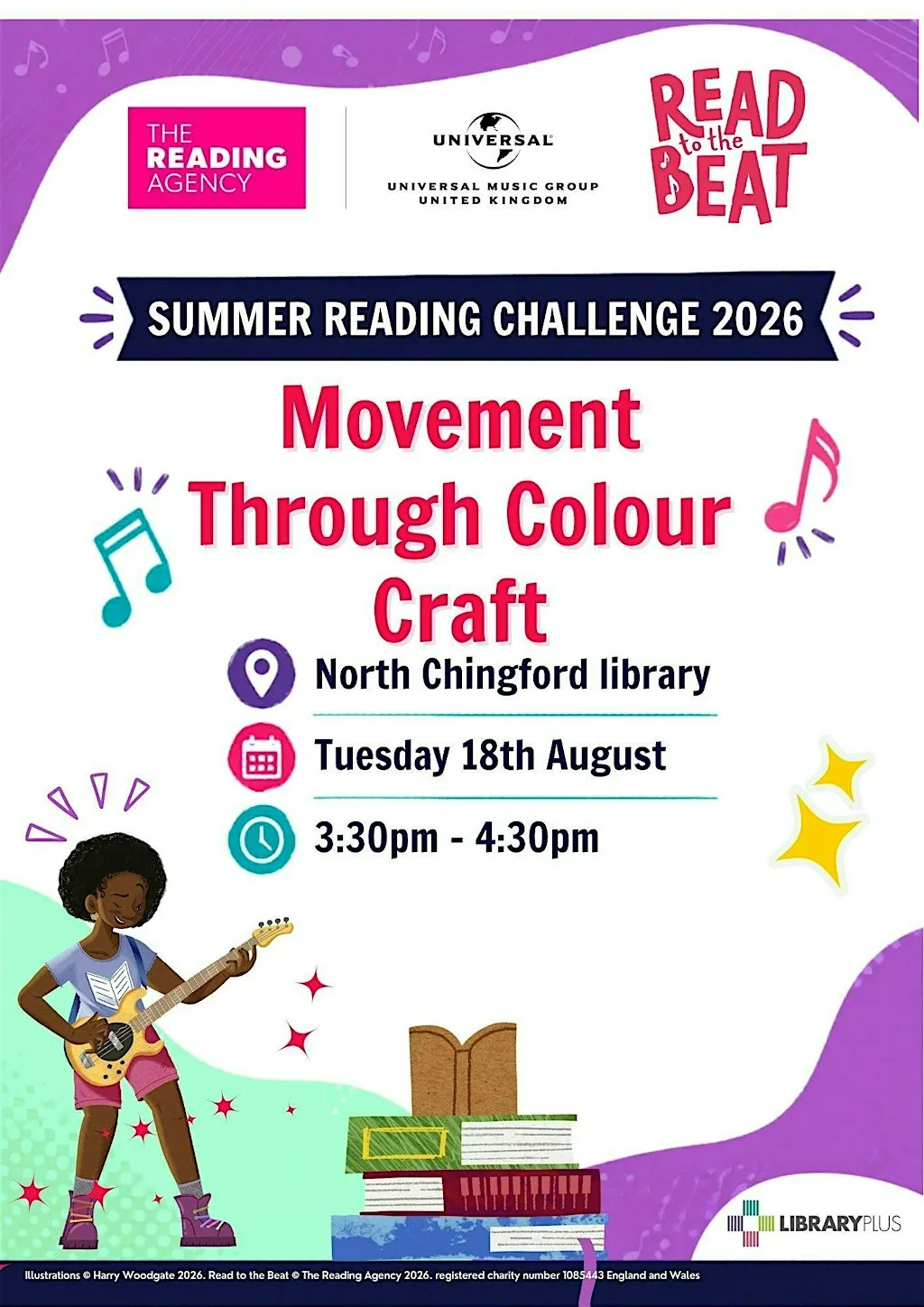 Summer Reading Challenge 2026: Movement Through Colour @Chingford Library at Chingford Library