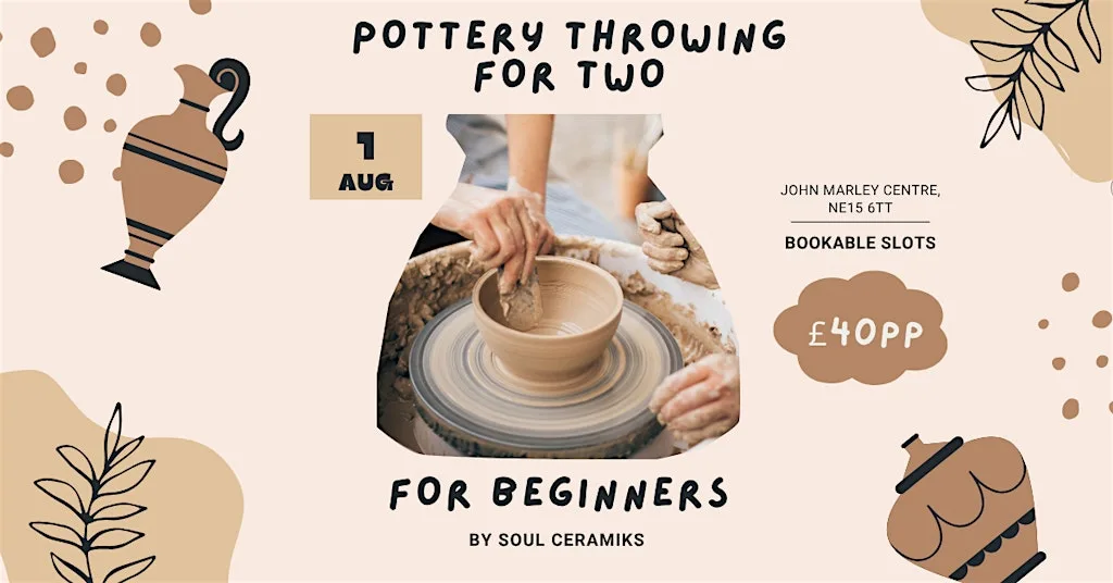Pottery Throwing Experience for Two at John Marley Centre