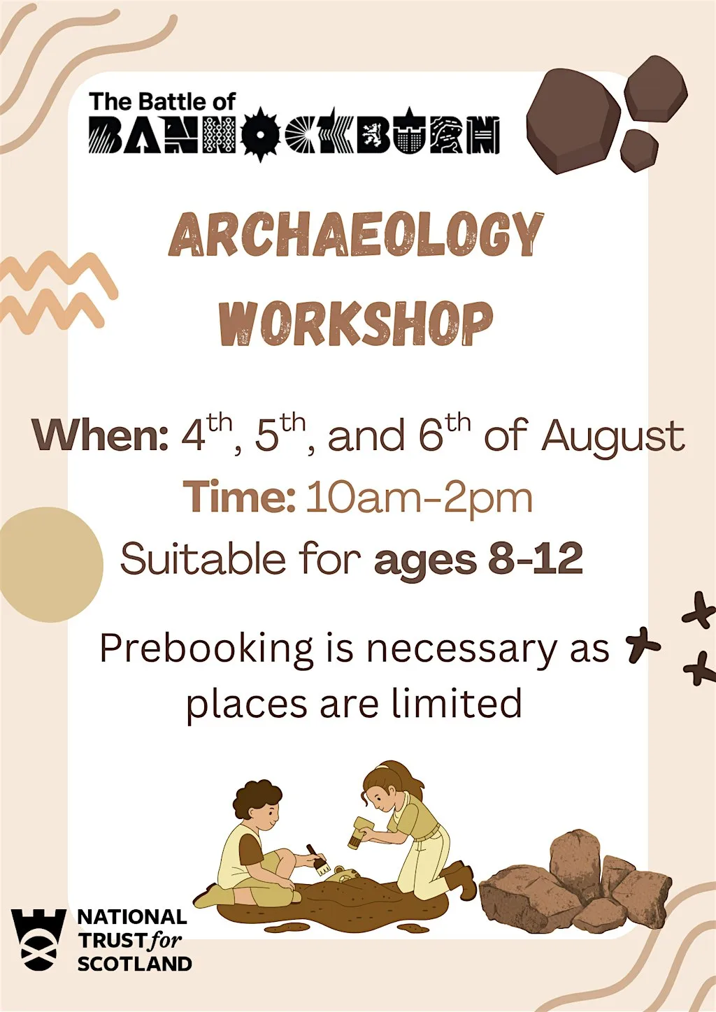 Battle of Bannockburn August Archaeology Workshop