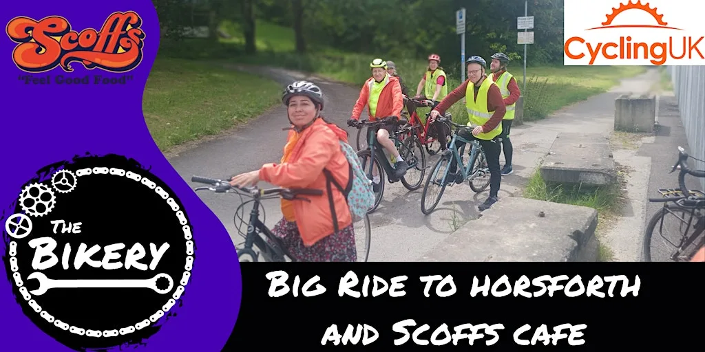 Big Ride To Horseforth and Scoffs cafe at Bradford Bikery