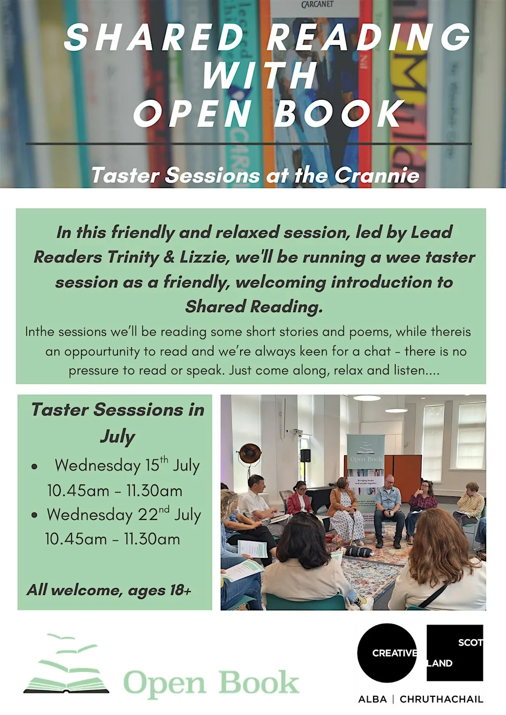 Shared Reading Group Taster Session at The Crannie Community Hub