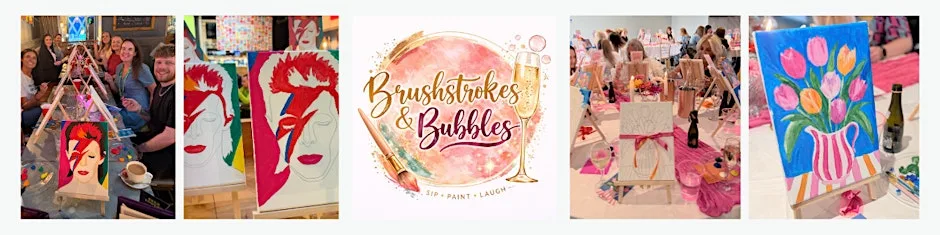 Sip and Paint with Brushstrokes and Bubbles at The Malletsheugh at Malletsheugh