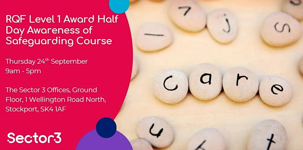 RQF Level 1 Award Half Day Awareness of Safeguarding Course (in person)