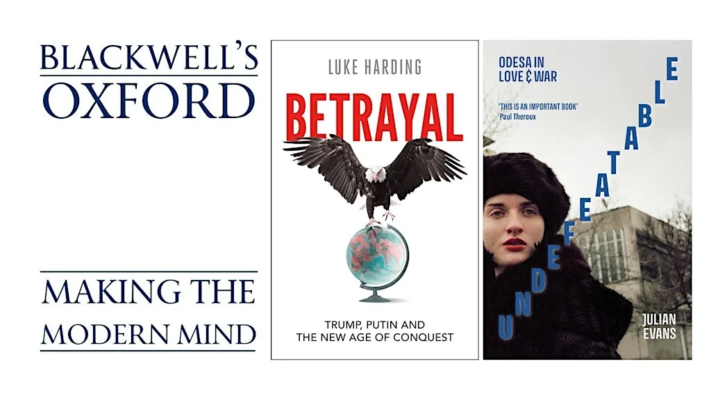 Julian Evans and Luke Harding in conversation at Blackwell's Bookshop