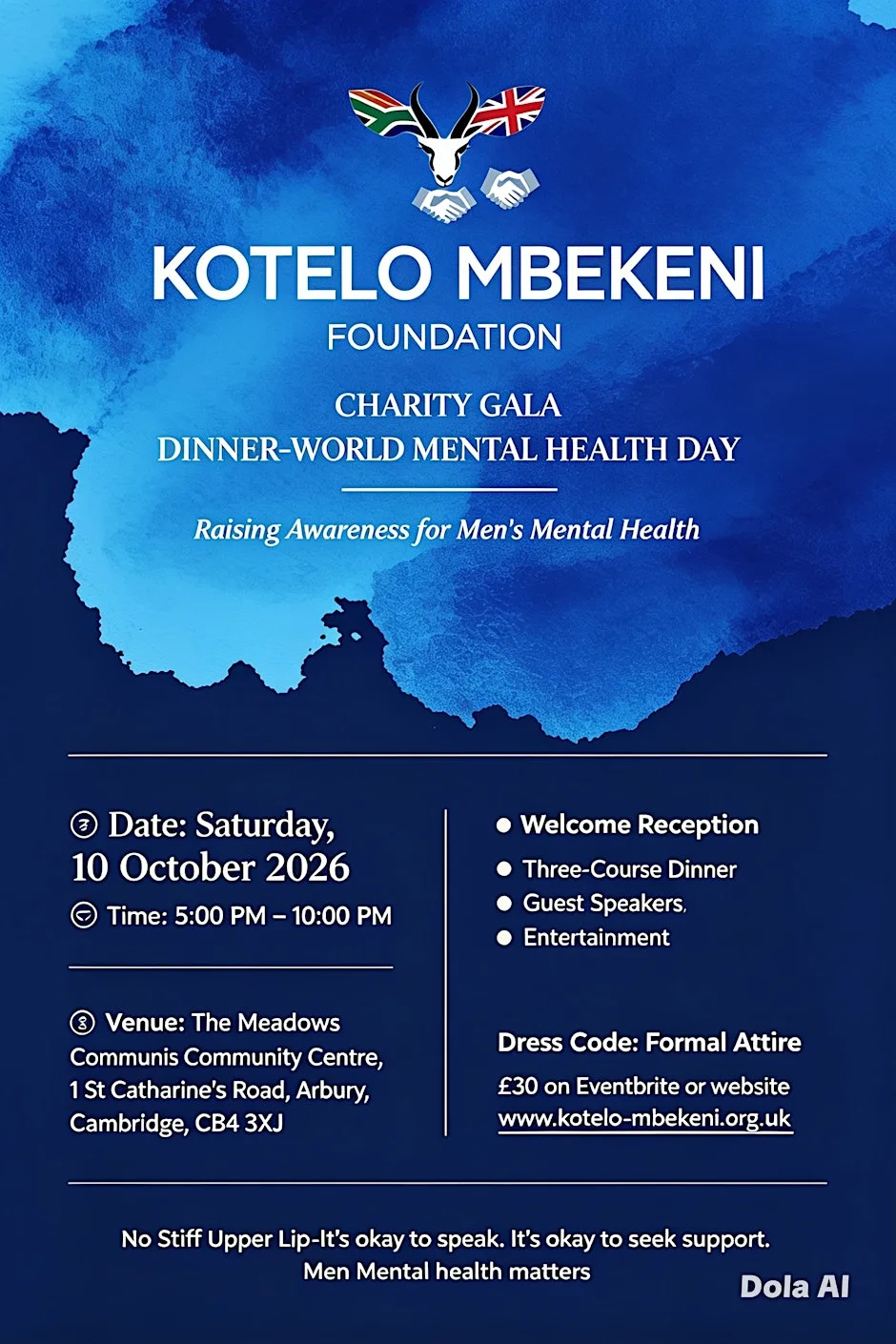 CHARITY GALA DINNER-World Mental Health Day at Meadows Community Centre