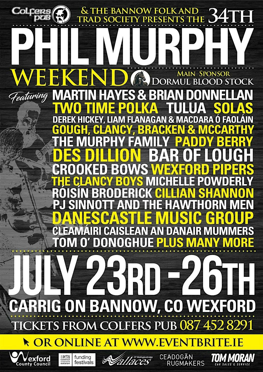 2026 Phil Murphy Weekend - SATURDAY NIGHT at Colfers Pub