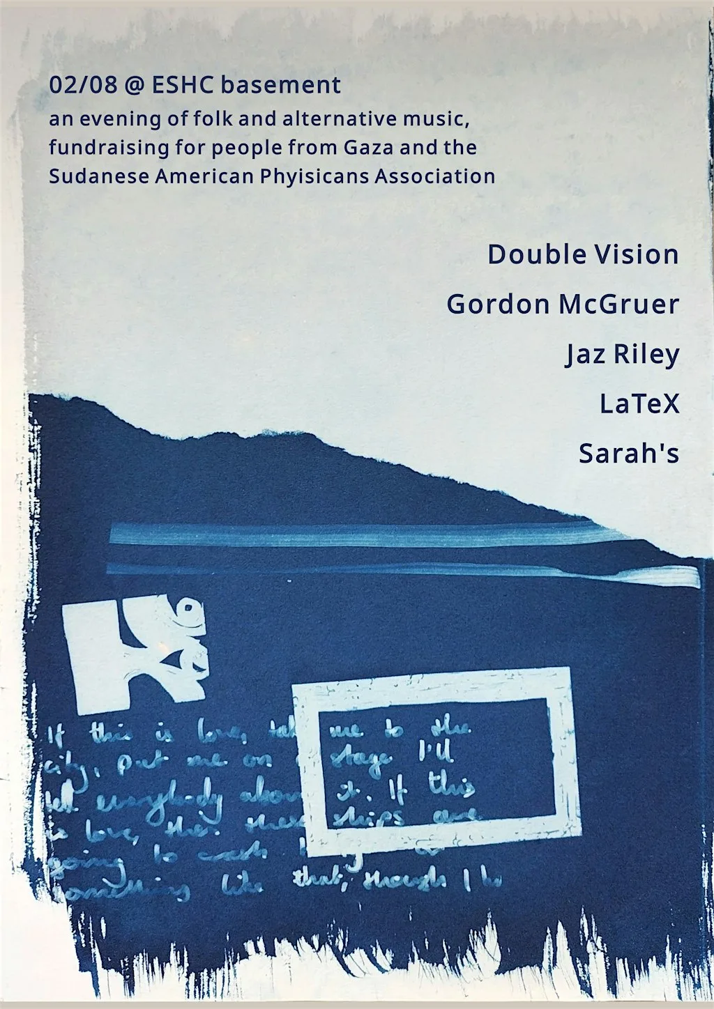 Sadaqa - Double Vision, Gordon McGruer, Jaz Riley, LaTeX, Sarah's