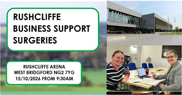 Free Business Support Surgery - West Bridgford, Rushcliffe at Rushcliffe Arena
