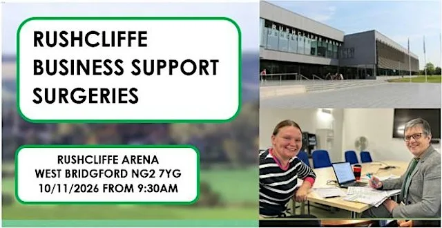 Free Business Support Surgery - West Bridgford, Rushcliffe at Rushcliffe Arena