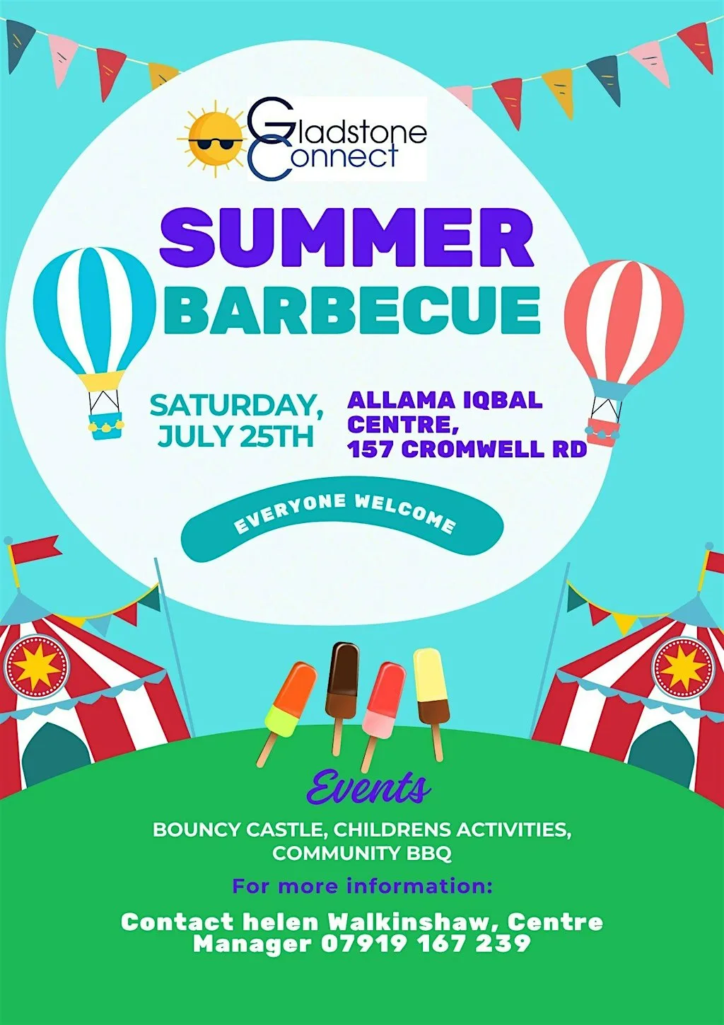 Community Barbecue 25th July at 157 Cromwell Rd