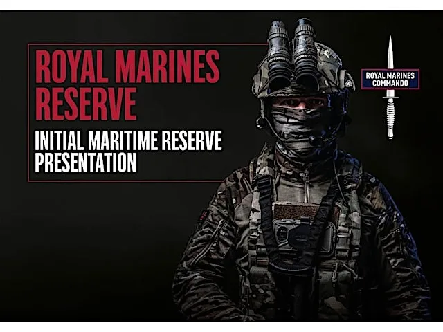 Royal Marines Reserve Merseyside LIVERPOOL Recruit Presentation at HMS Eaglet