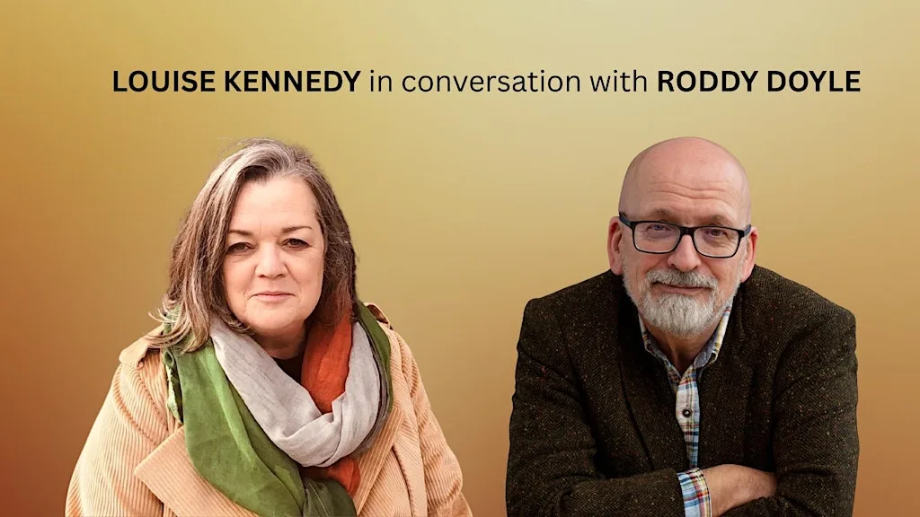 Louise Kennedy in conversation with Roddy Doyle at Whyte Recital Hall at the Royal Irish Academy of Music