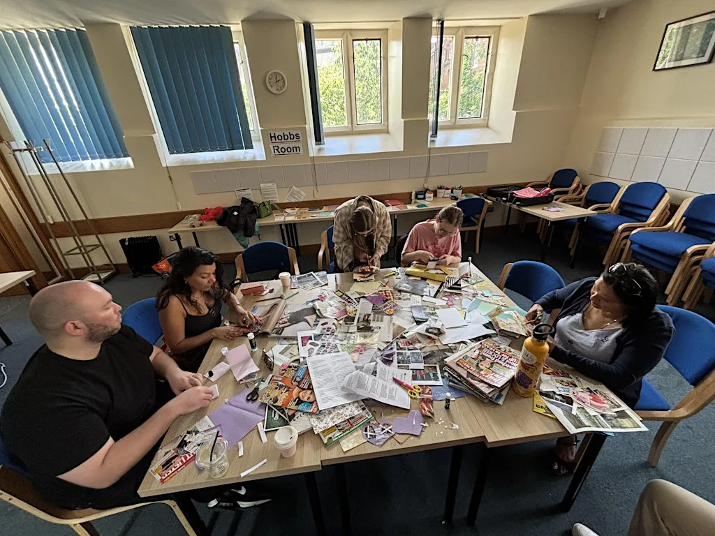 Zine making workshop at Shrewsbury Library