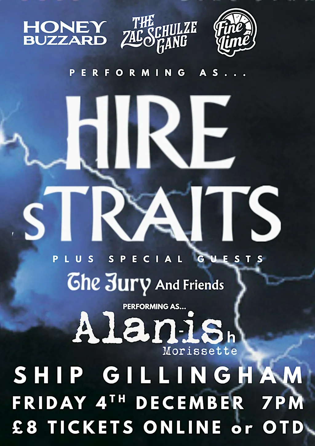 HIRE STRAITS (tribute) + ALAN-ISH MORISSETE (tribute) - Ship Gillingham