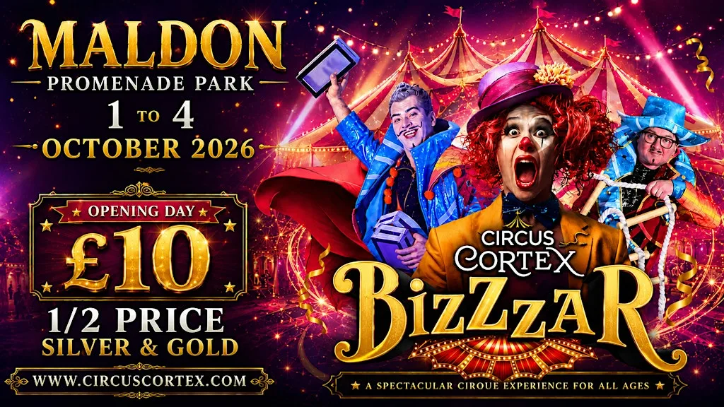 Circus Cortex at Maldon, Essex | 1-4 October 2026 at Promenade Park (Near Car Park)