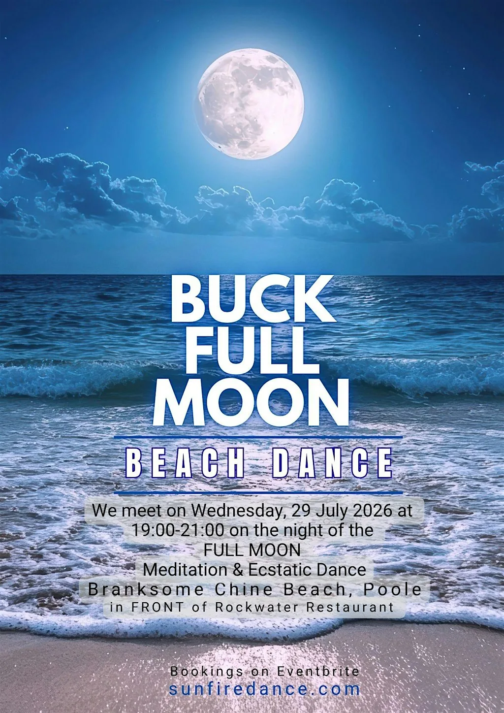 Buck Full Moon Beach Dance at Branksome Chine Beach