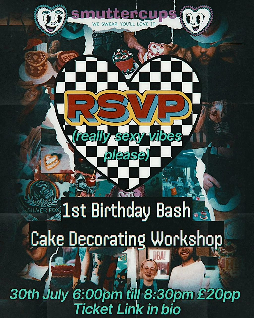 RSVP (really sexy vibes please) - Smuttercups Cake Decorating Workshop at The Coal Shed