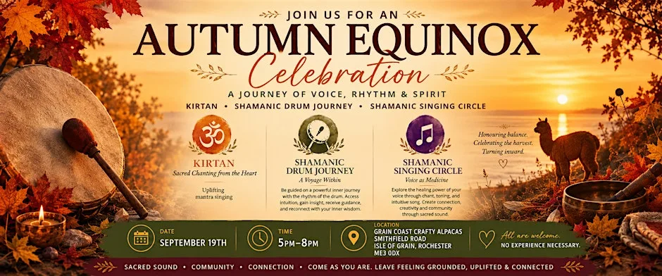 Autumn Equinox Celebration With Shamanic Drumming & Kirtan in Rochester at Grain Coast Crafty Alpaca Farm