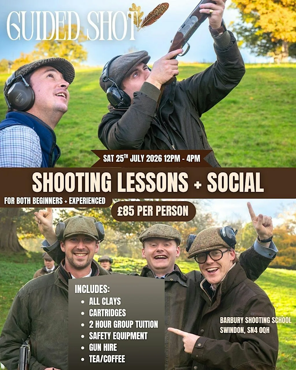 Guided Shot - Shooting Lessons + Social (18-35s ONLY)
