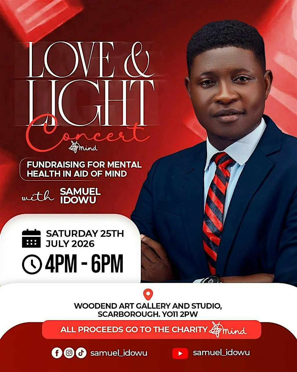 Love and Light Concert: Fundraising for Mental Health in aid of Mind at Woodend Gallery