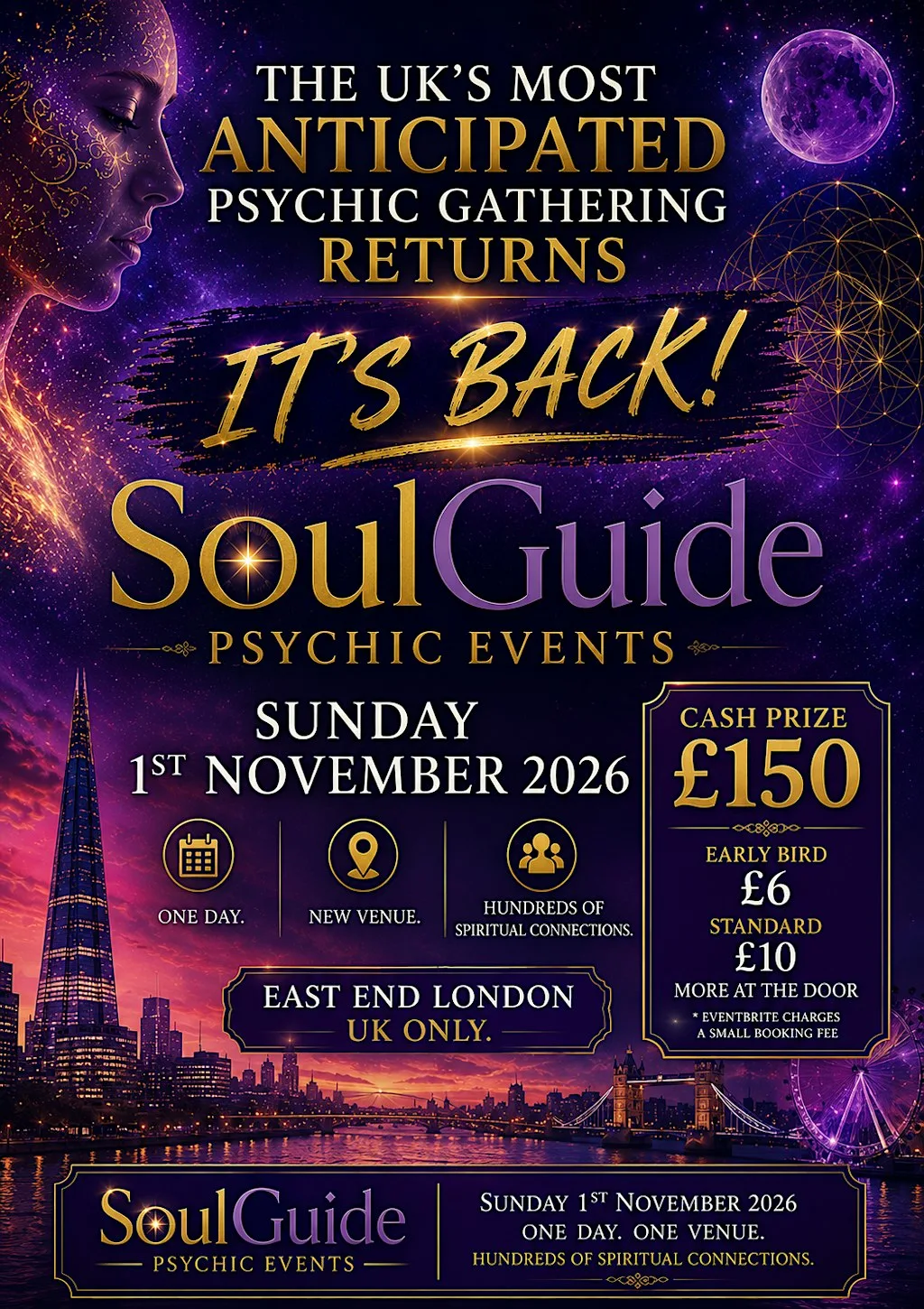 SOULGUIDE PSYCHIC EVENTS at Oxford House Bethnal Green