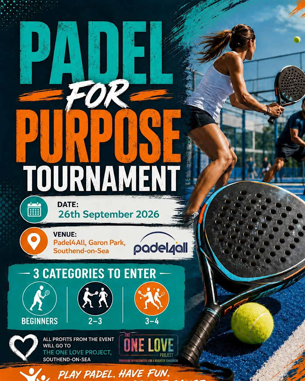 Padel for Purpose at Padel4all Southend, Garon Park