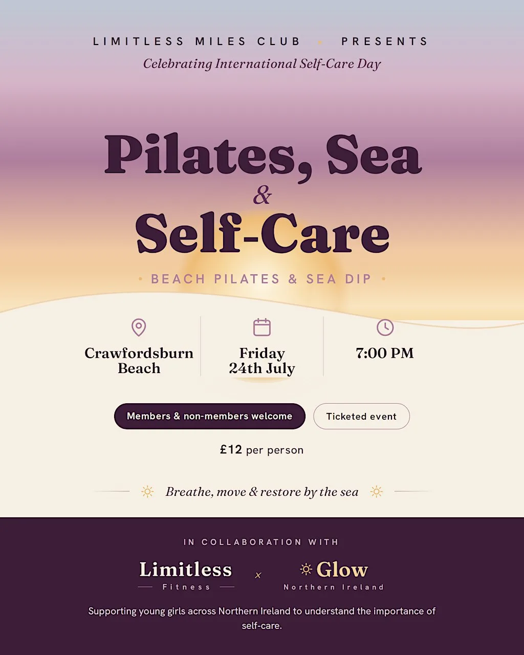 Pilates, Sea & Self Care at Crawfordsburn Beach