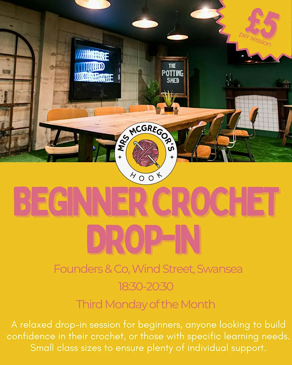 Beginners Crochet Drop-in - Founders & Co