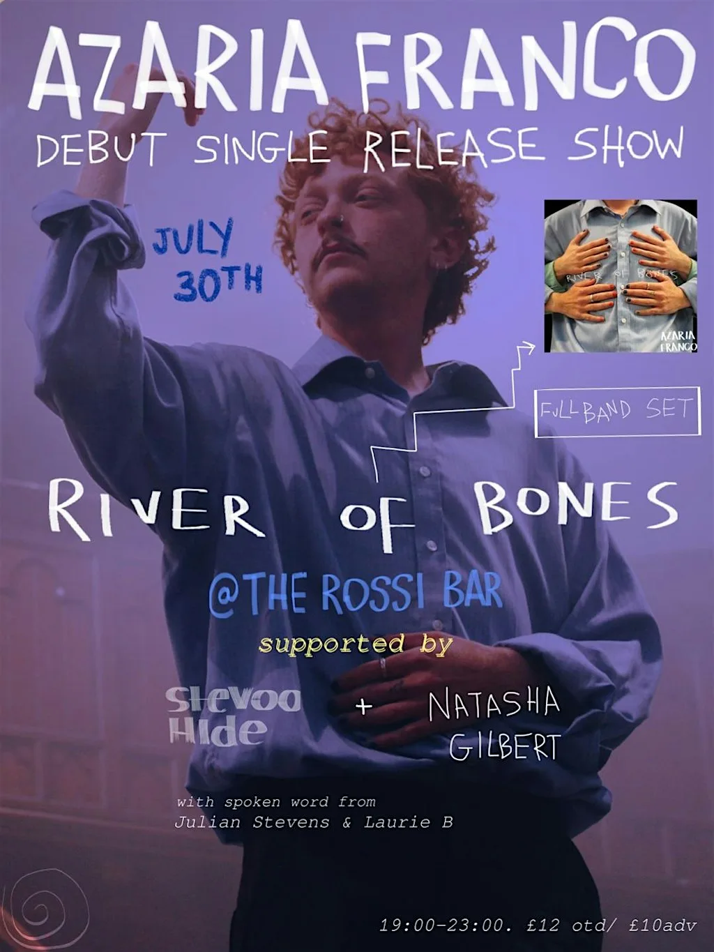 Azaria Franco | River Of Bones. Debut Single Release Show at The Rossi Bar