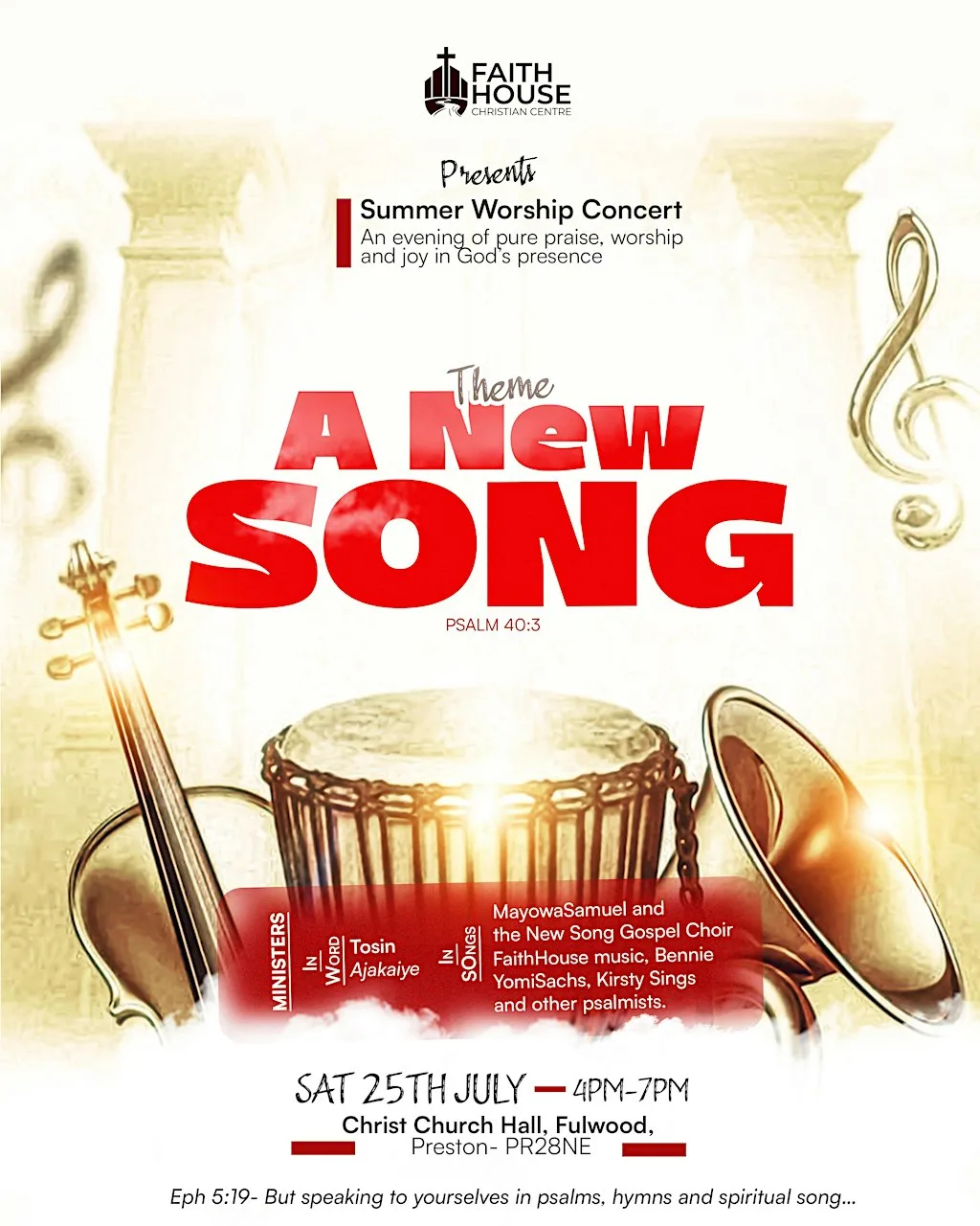 FaithHouse Summer Worship Concert || A new song- Psalm 40:3 at Christ Church