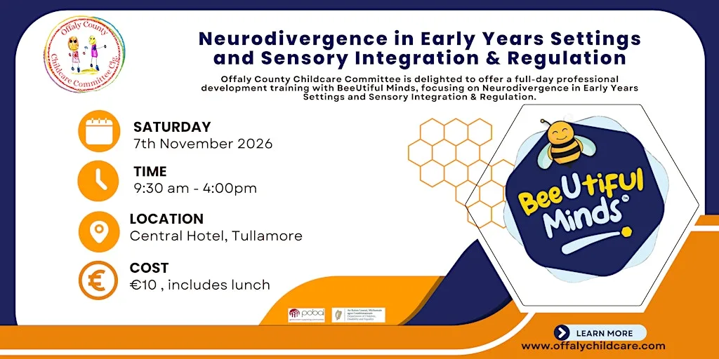 Neurodivergence in Early Years Setting and Sensory Integration & Regulation at Central Hotel Tullamore R35 Y7P1