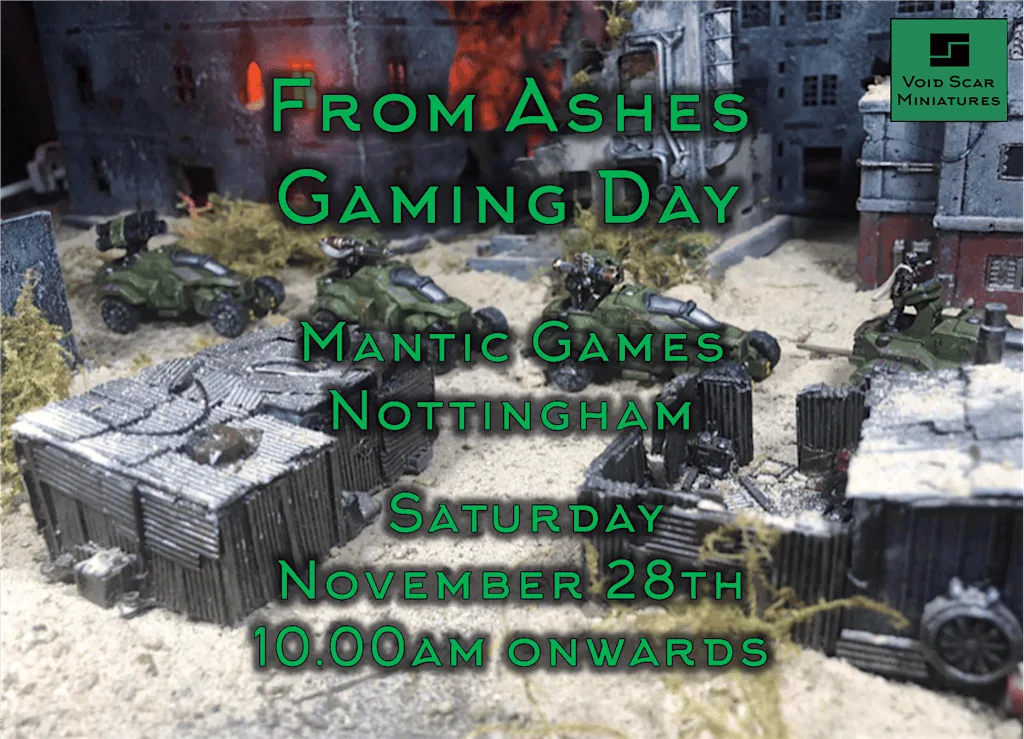 From Ashes Gaming Day - Mantic Games, November 28th