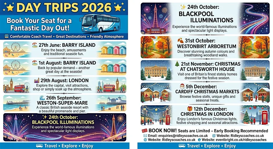 Blackpool Illuminations including night time drive up the strip.