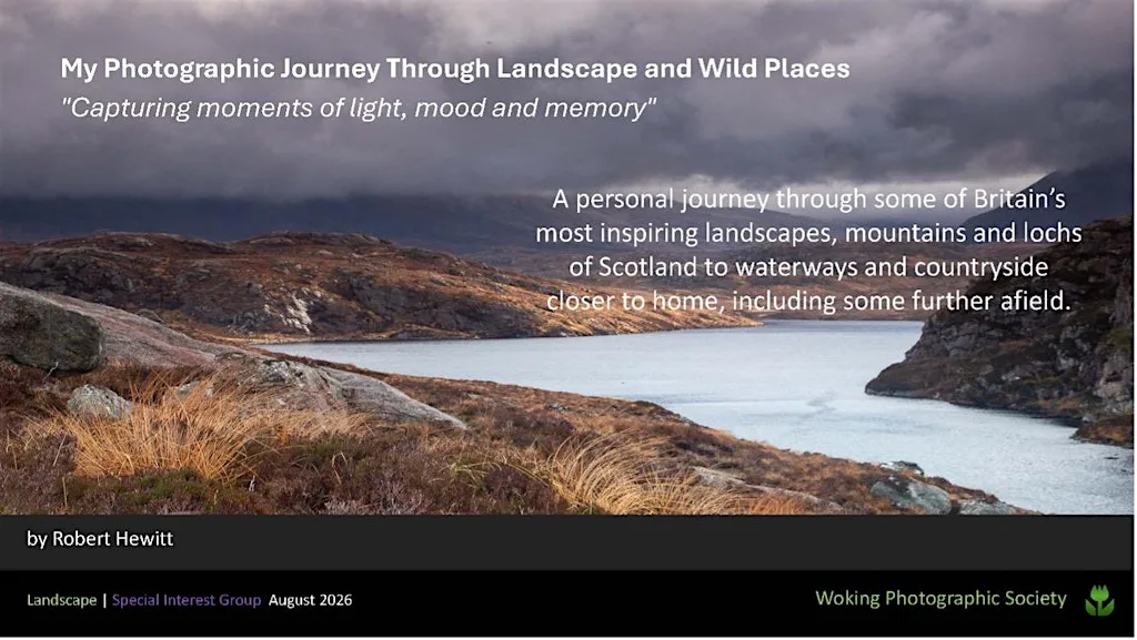 My photographic journey through landscape and wild places at Woking Library