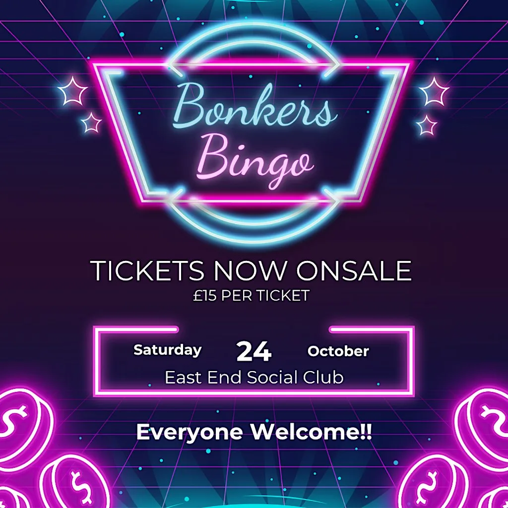 Bonkers Bingo Charity Night at Aberdeen East End Football and Social Club